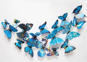 3D Schmetterlinge als Wandekoration mit Magnet