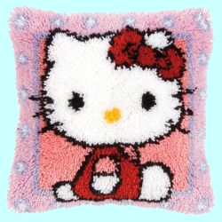 Kissen zum selber Knüpfen - Knüpfkissen Motiv Hello Kitty