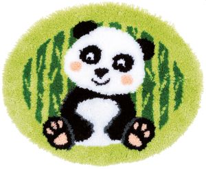 Knüpfteppich Knüpfwandbehang Acryl zum selber Knüpfen Schlafende Panda
