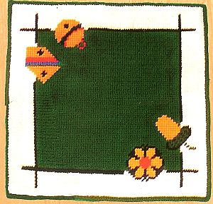 Jassteppich knüpfen aus Schurwolle deutsche Kartensymbole