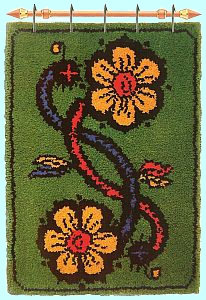 Jassteppich knüpfen aus Schurwolle  Rosenass