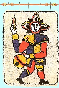 Jassteppich knüpfen aus Schurwolle  Bube