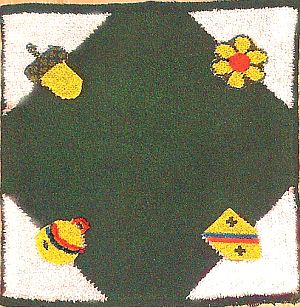 Jassteppich knüpfen aus Schurwolle deutschen Kartensymbolen