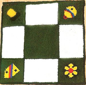 Jassteppich knüpfen aus Schurwolle deutschen Kartensymbolen