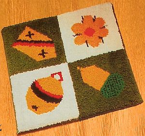 Jassteppich knüpfen aus Schurwolle deutschen Kartensymbolen