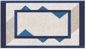 Knüpfteppiche und Knüpfwandbehänge zum selber Knüpfen aus Schurwolle Formen blau