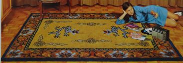 Knüpfteppiche und Knüpfwandbehänge zum selber Knüpfen aus Schurwolle Oreintalisches Motiv