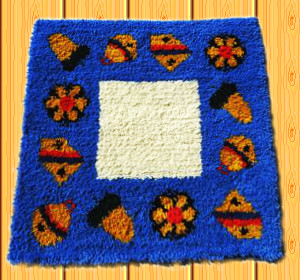 Jassteppich knüpfen aus Schurwolle  deutschen Kartensymbolen