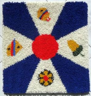 Jassteppich knüpfen aus Schurwolle  deutschen Kartensymbolen