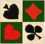 Jassteppich knüpfen aus Schurwolle  deutschen Kartensymbolen