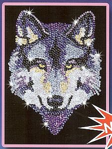 Paillettenbilder Sequin Art - Wolf