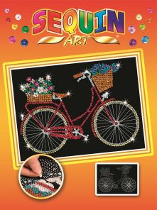 Paillettenbilder Sequin Art -  Fahrrad