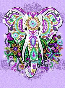 Paillettenbilder Sequin Art - Teen Craft Elefant